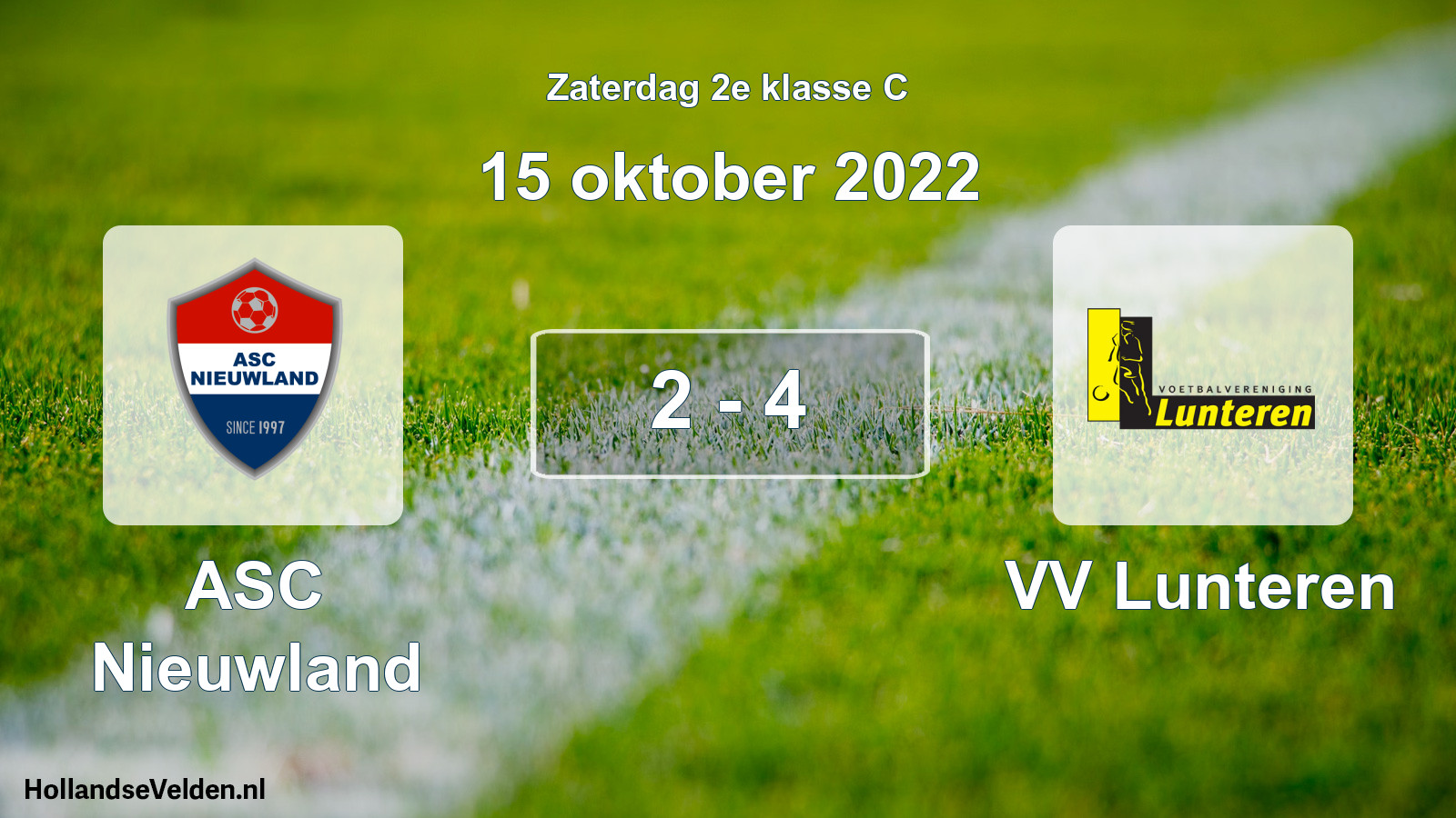 Total number of matches played: ASC Nieuwland - VV Lunteren 2 - 4 (15 October 2022)