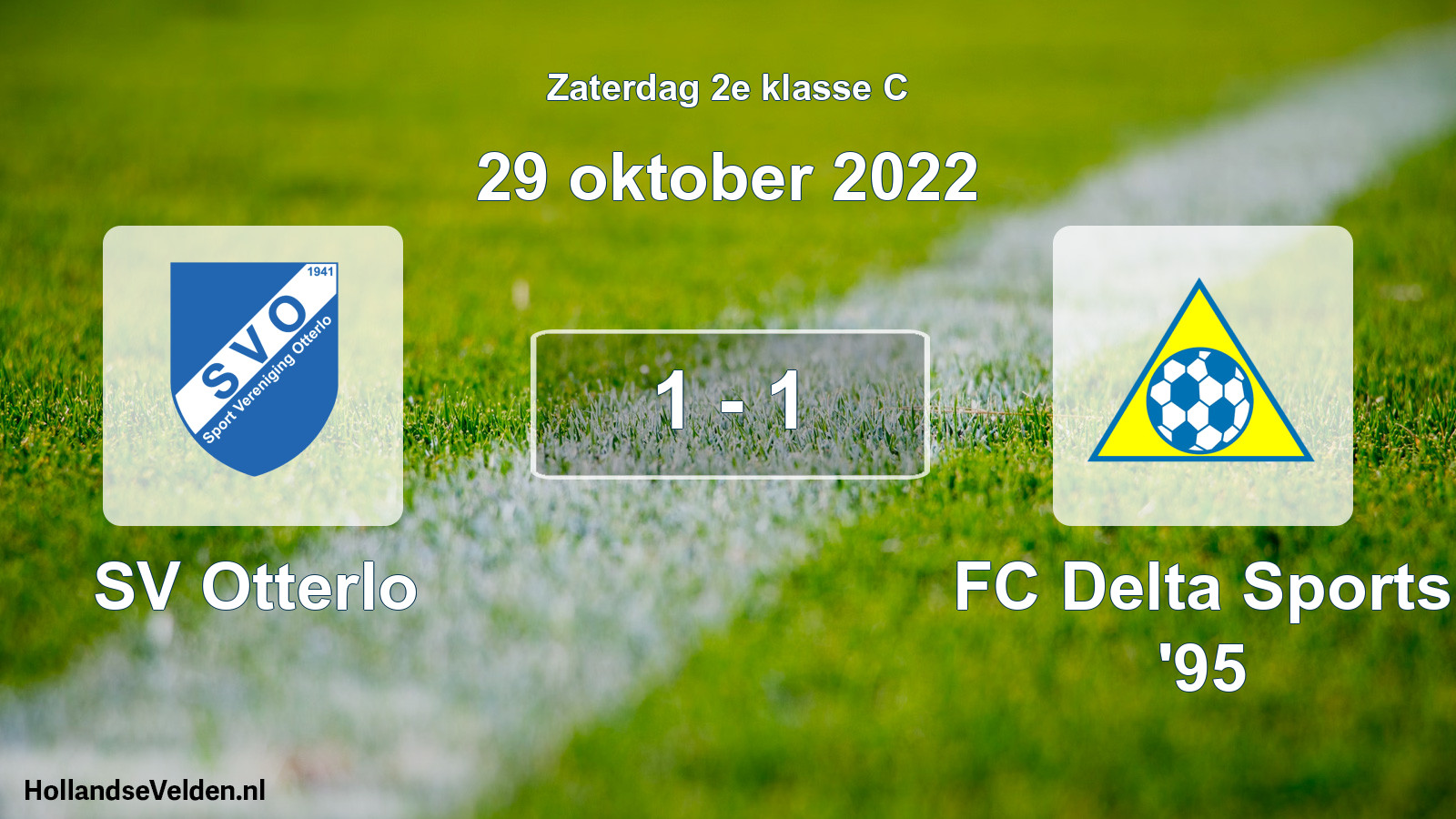 Total number of matches played: SV Otterlo - FC Delta Sports '95 1 - 1 (29 October 2022)