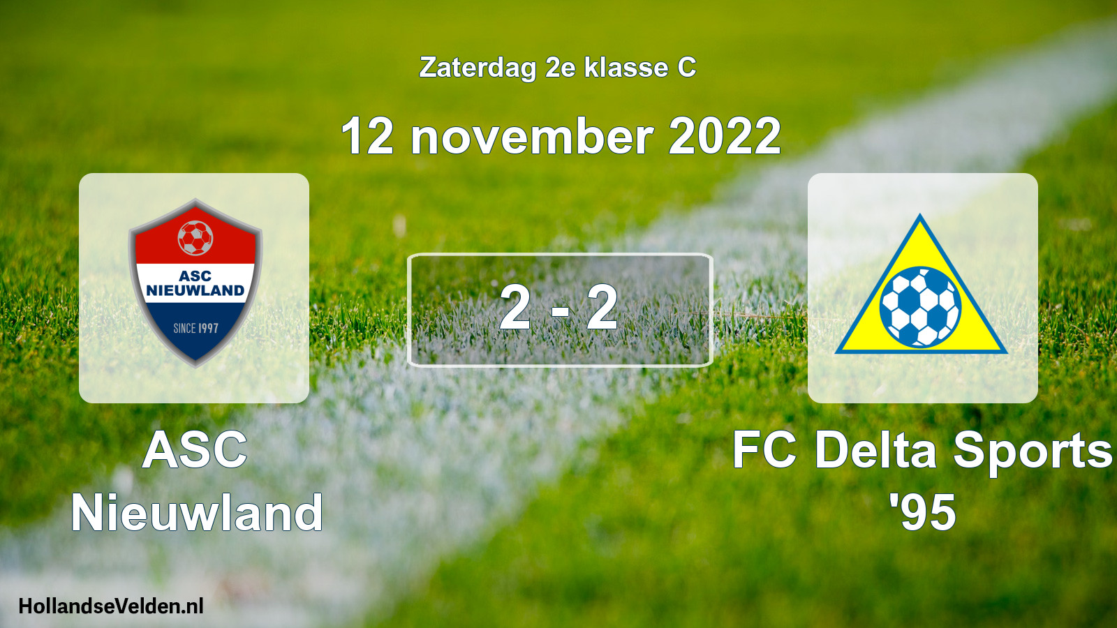 Total number of matches played: ASC Nieuwland - FC Delta Sports '95 2 - 2 (12 November 2022)