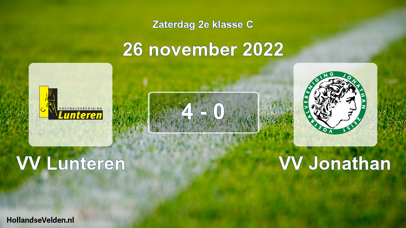 Total number of matches played: VV Lunteren - VV Jonathan 4 - 0 (26 November 2022)