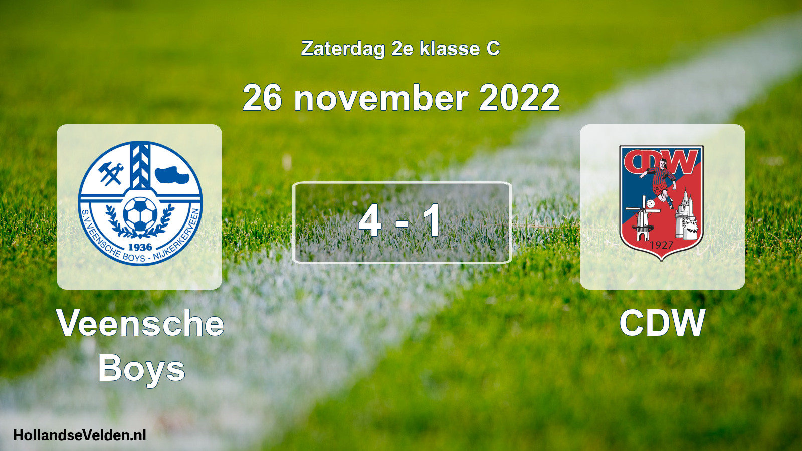 Total number of matches played: Veensche Boys - CDW 4 - 1 (26 November 2022)