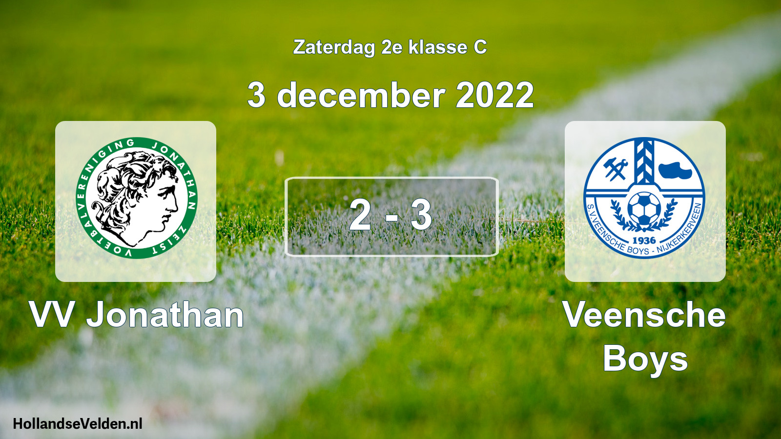 Total number of matches played: VV Jonathan - Veensche Boys 2 - 3 (3 December 2022)
