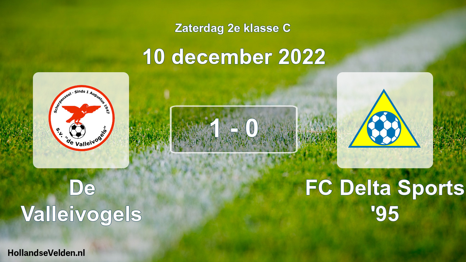 Total number of matches played: De Valleivogels - FC Delta Sports '95 1 - 0 (10 December 2022)