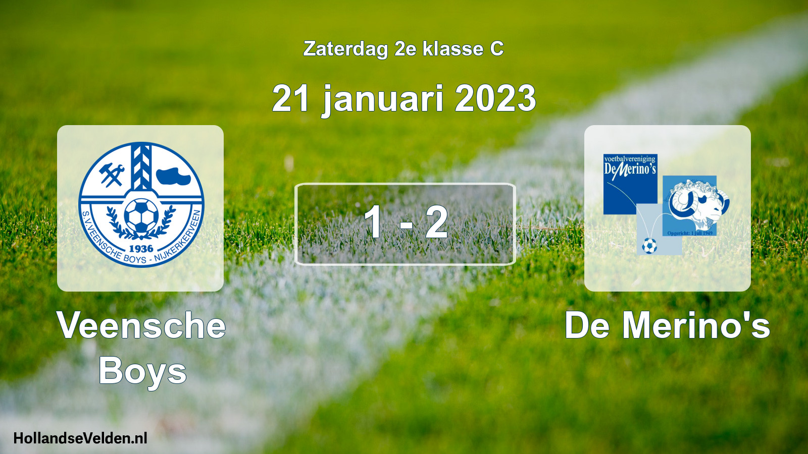 Total number of matches played: Veensche Boys - De Merino's 1 - 2 (21 January 2023)