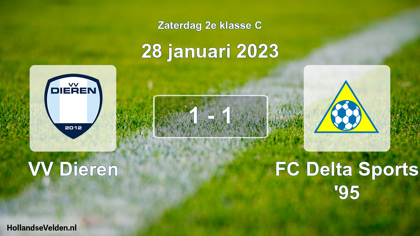 Total number of matches played: VV Dieren - FC Delta Sports '95 1 - 1 (28 January 2023)