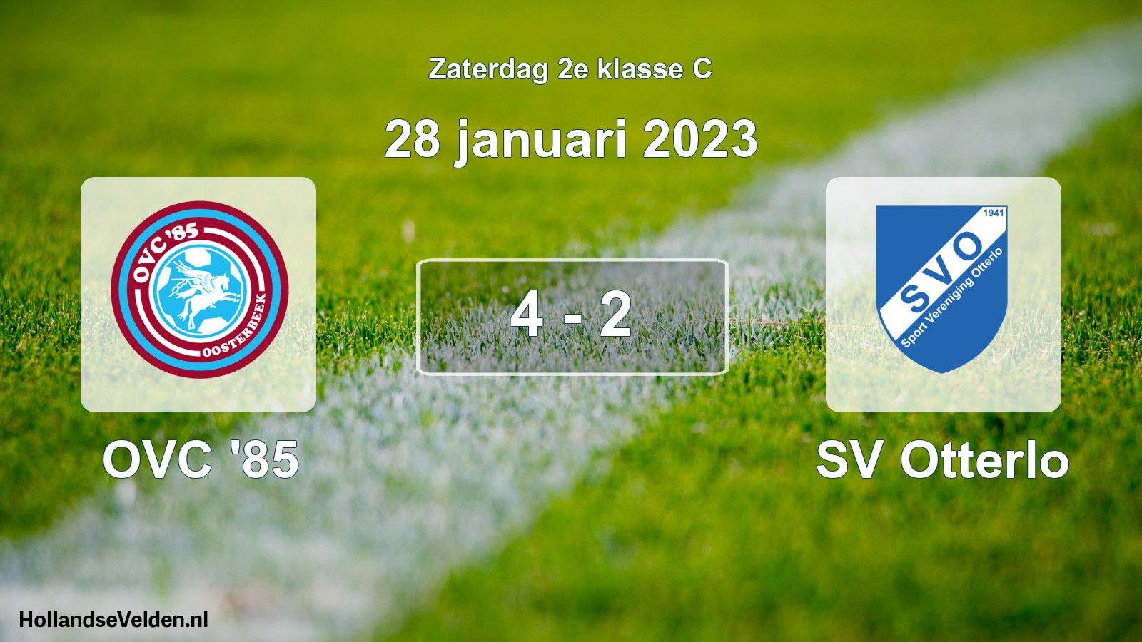 Total number of matches played: OVC '85 - SV Otterlo 4 - 2 (28 January 2023)