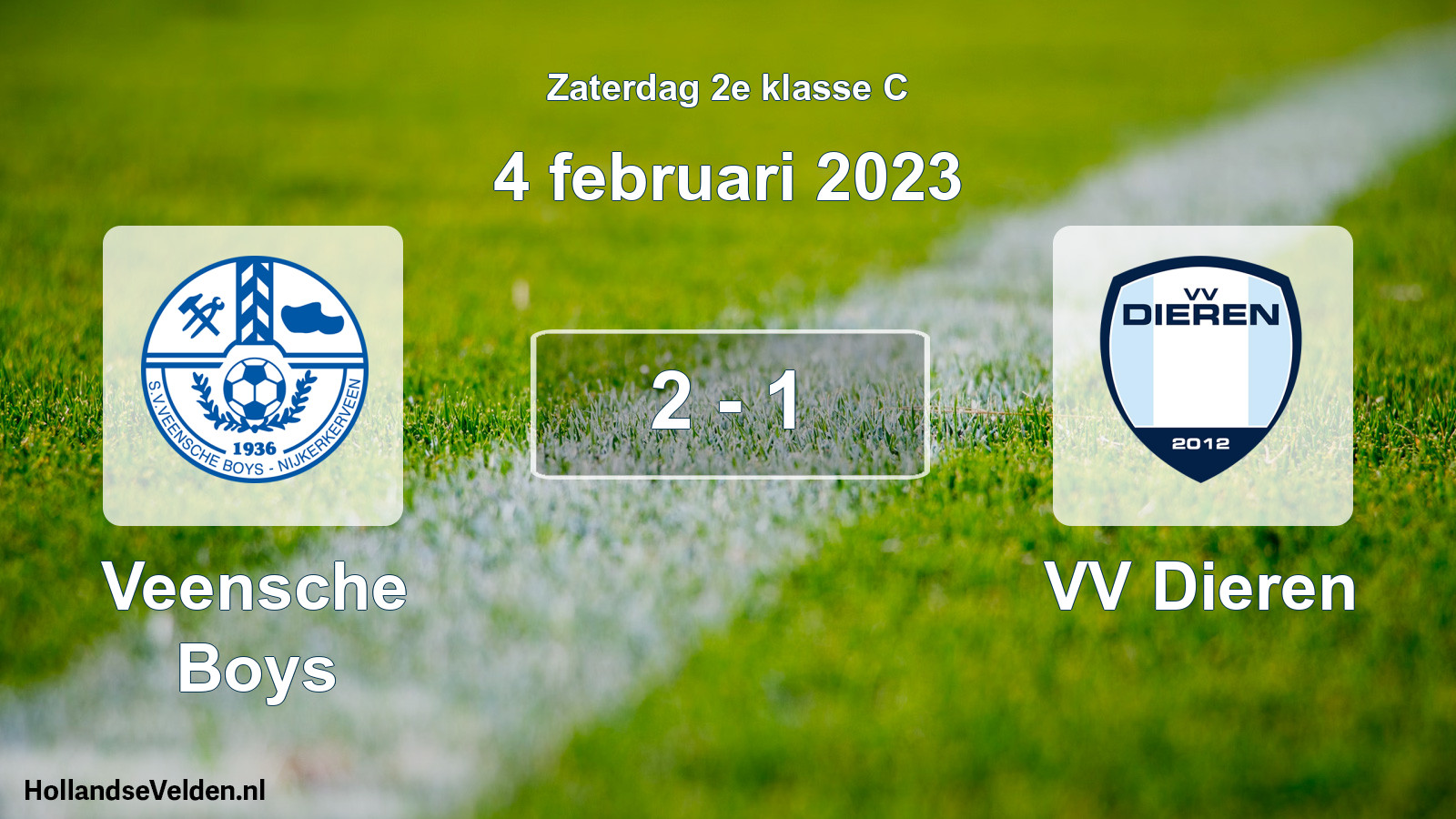 Total number of matches played: Veensche Boys - VV Dieren 2 - 1 (4 February 2023)