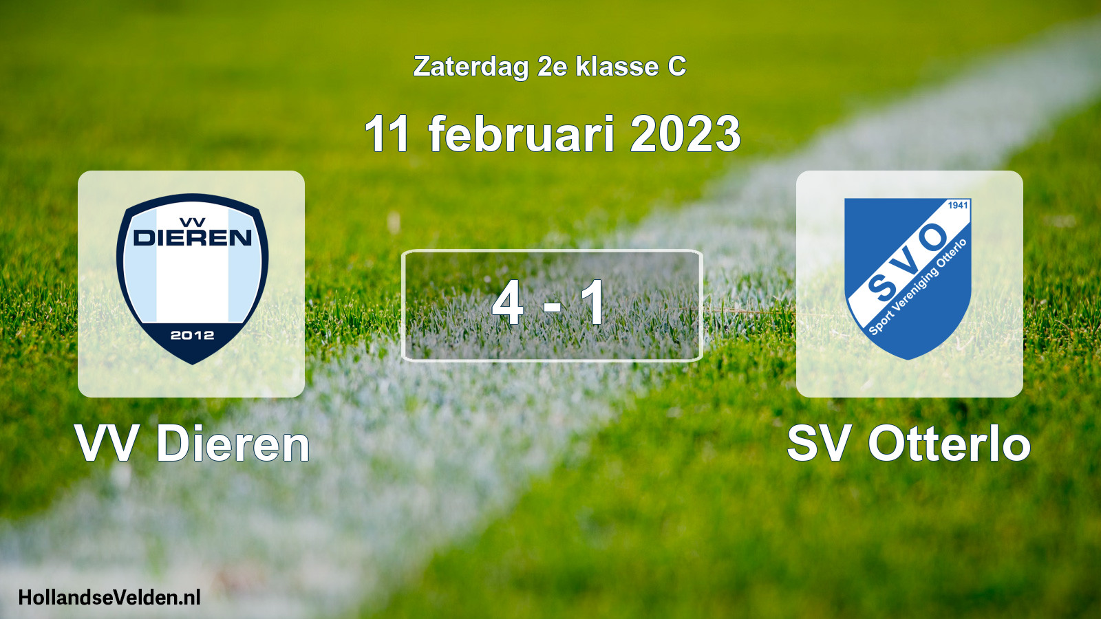Total number of matches played: VV Dieren - SV Otterlo 4 - 1 (11 February 2023)