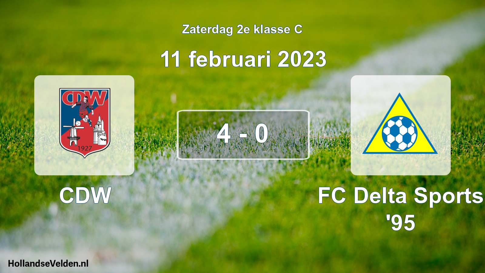 Total number of matches played: CDW - FC Delta Sports '95 4 - 0 (11 February 2023)