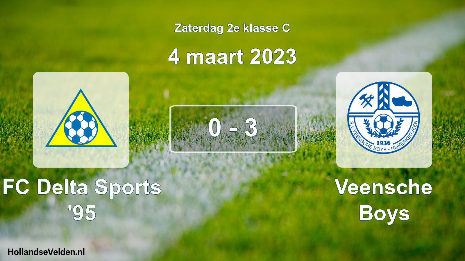 Total number of matches played: FC Delta Sports '95 - Veensche Boys 0 - 3 (4 March 2023)