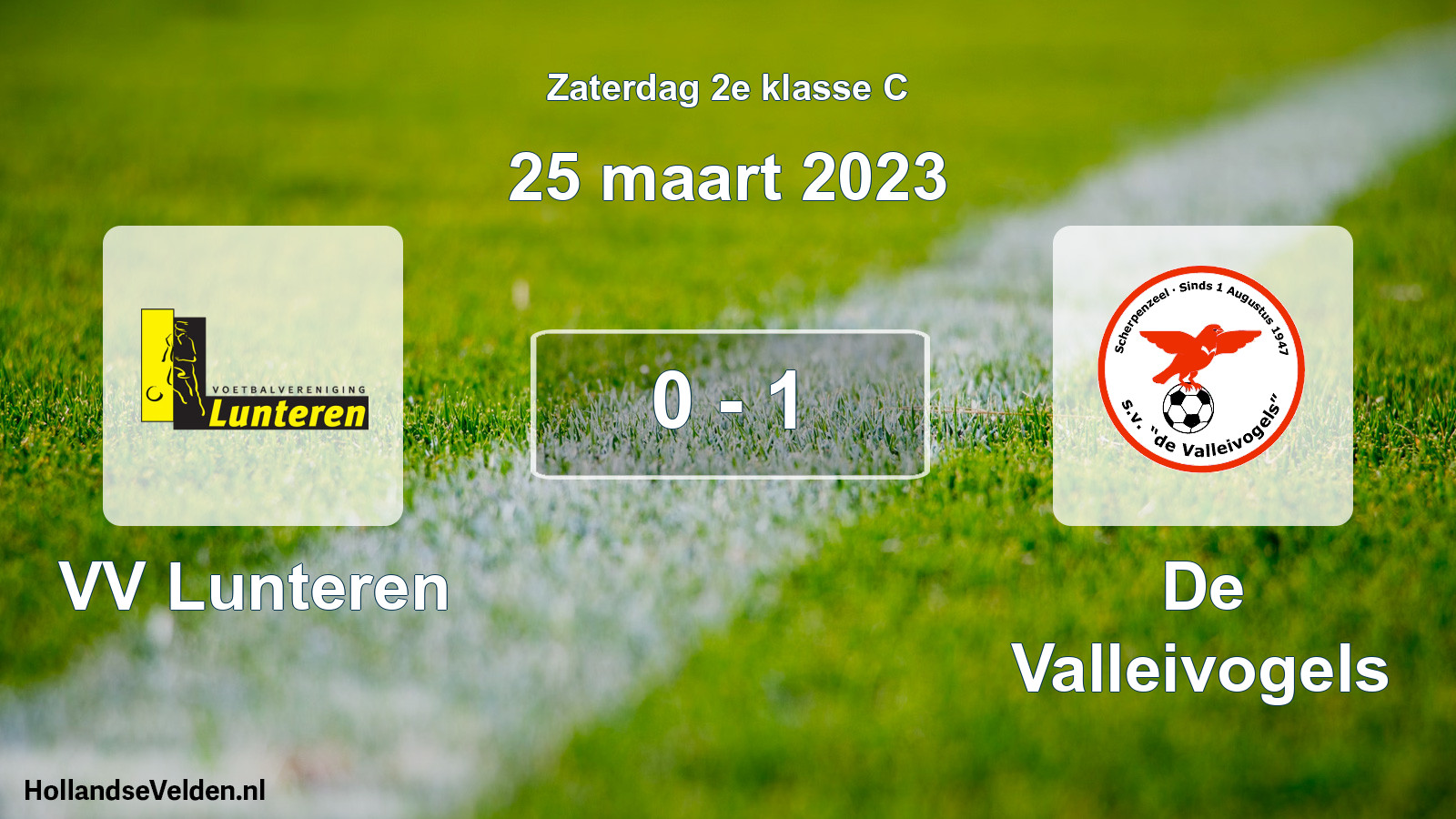 Total number of matches played: VV Lunteren - De Valleivogels 0 - 1 (25 March 2023)