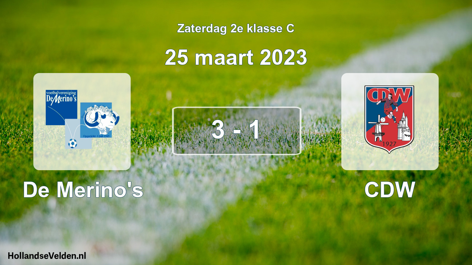 Total number of matches played: De Merino's - CDW 3 - 1 (25 March 2023)