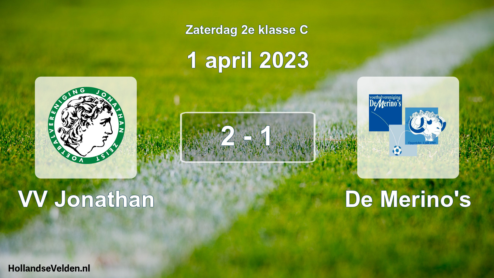 Total number of matches played: VV Jonathan - De Merino's 2 - 1 (1 April 2023)