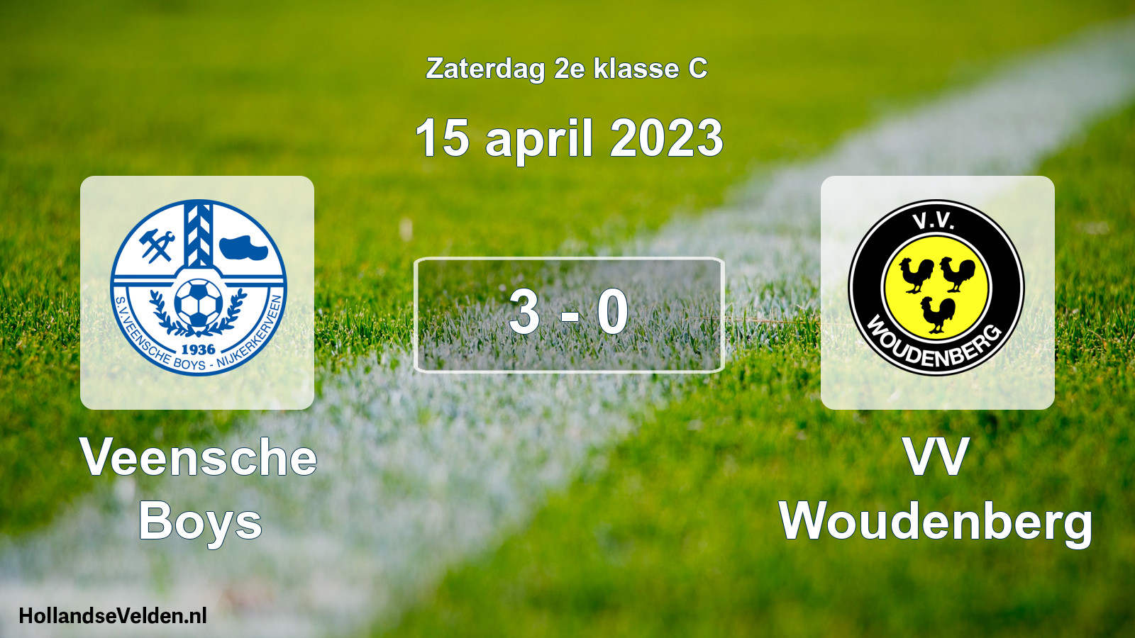Total number of matches played: Veensche Boys - VV Woudenberg 3 - 0 (15 April 2023)