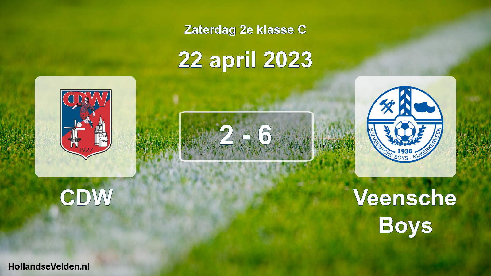 Total number of matches played: CDW - Veensche Boys 2 - 6 (22 April 2023)