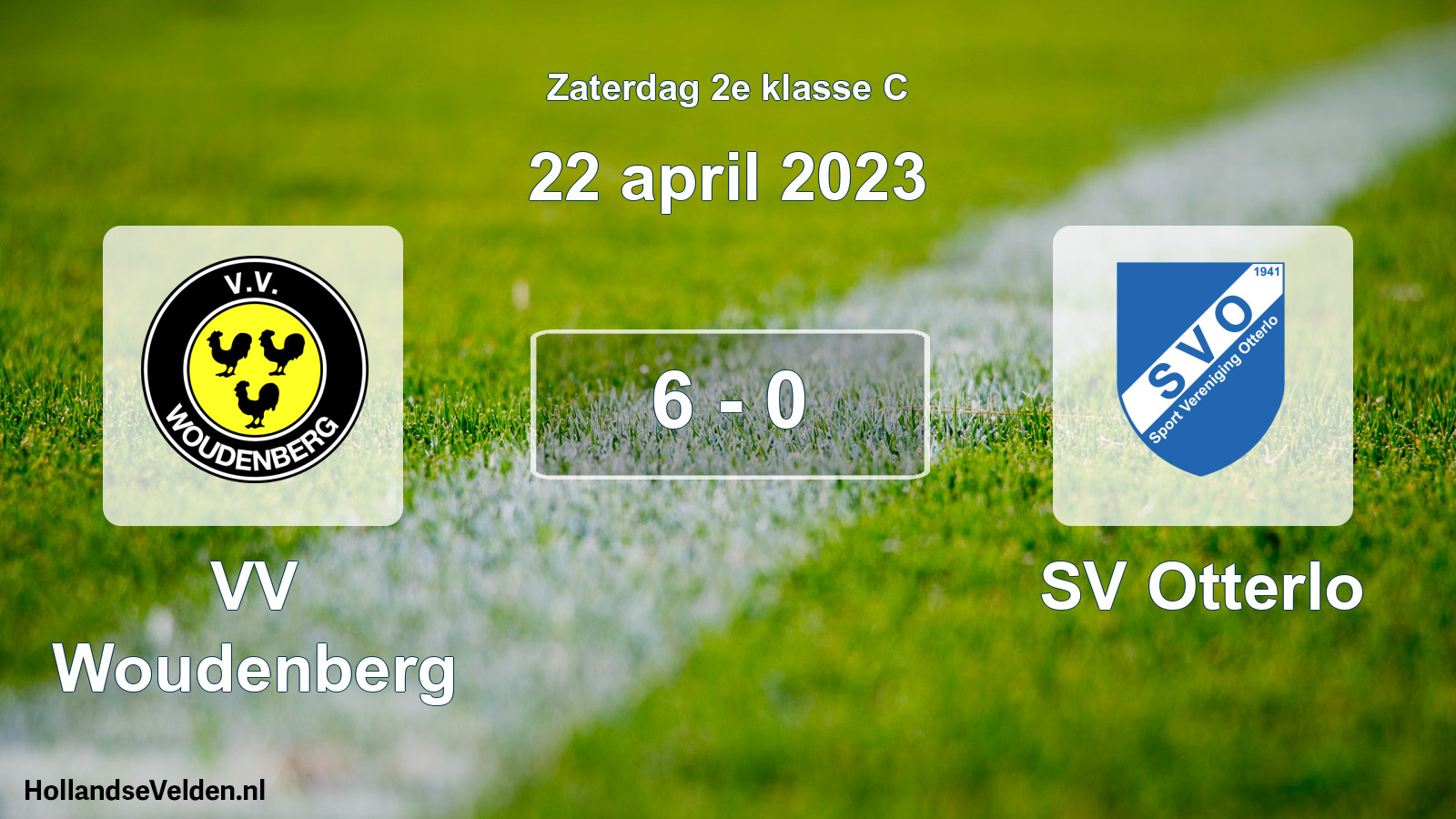 Total number of matches played: VV Woudenberg - SV Otterlo 6 - 0 (22 April 2023)