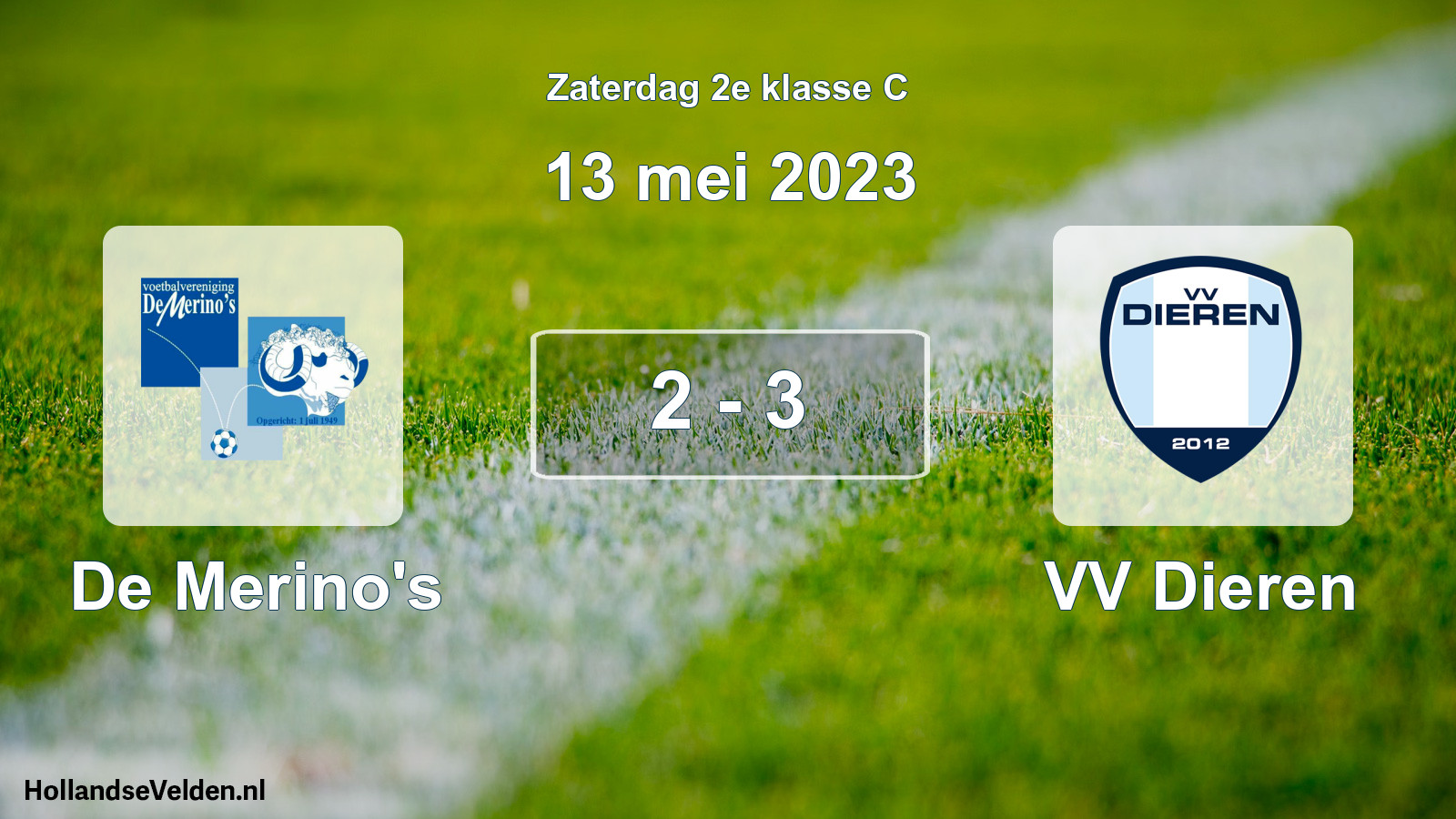 Total number of matches played: De Merino's - VV Dieren 2 - 3 (13 May 2023)