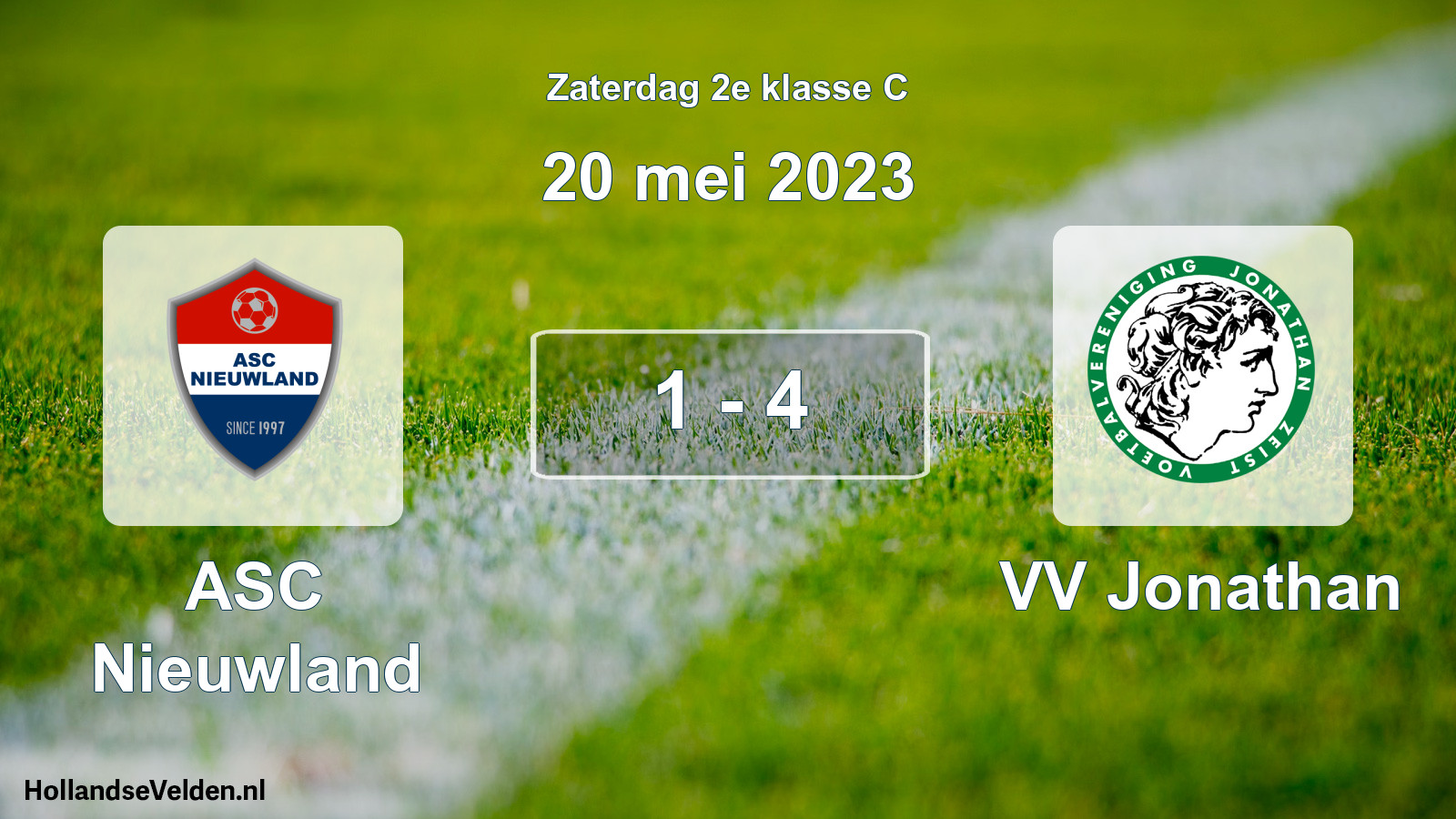 Total number of matches played: ASC Nieuwland - VV Jonathan 1 - 4 (20 May 2023)