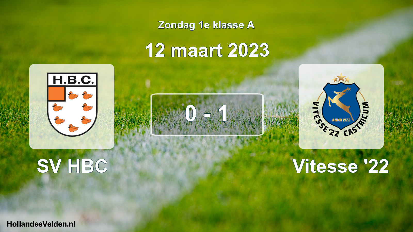 Total number of matches played: SV HBC - Vitesse '22 0 - 1 (12 March 2023)