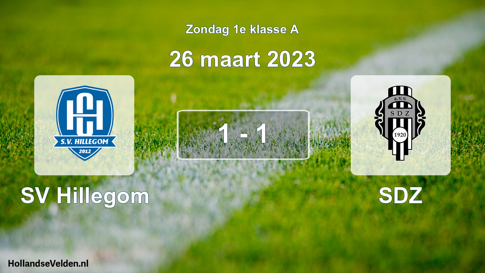 Total number of matches played: SV Hillegom - SDZ 1 - 1 (26 March 2023)