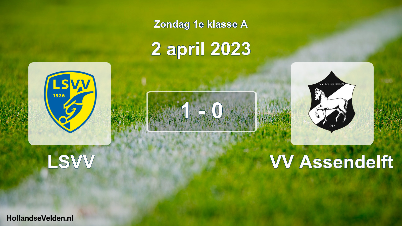 Total number of matches played: LSVV - VV Assendelft 1 - 0 (2 April 2023)