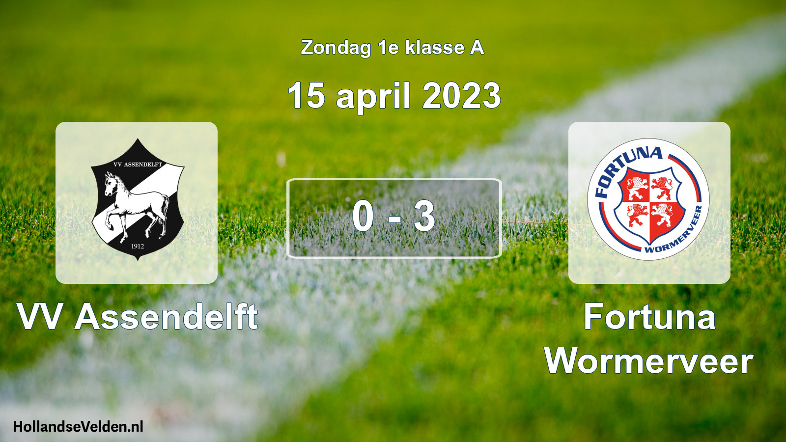 Total number of matches played: VV Assendelft - Fortuna Wormerveer 0 - 3 (15 April 2023)