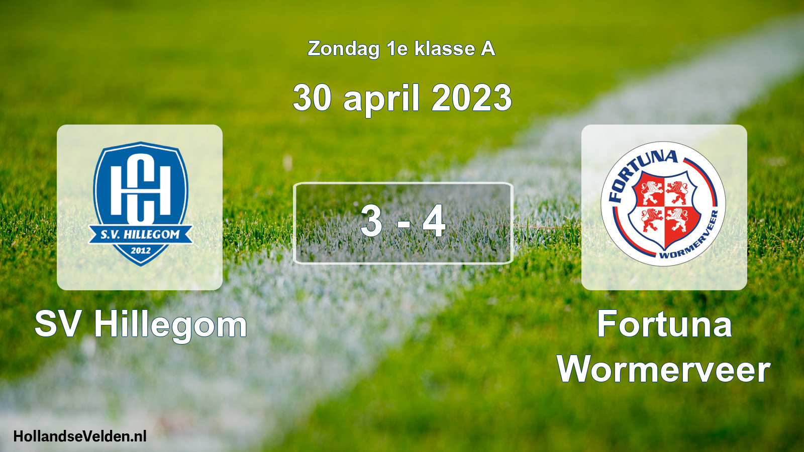Total number of matches played: SV Hillegom - Fortuna Wormerveer 3 - 4 (30 April 2023)