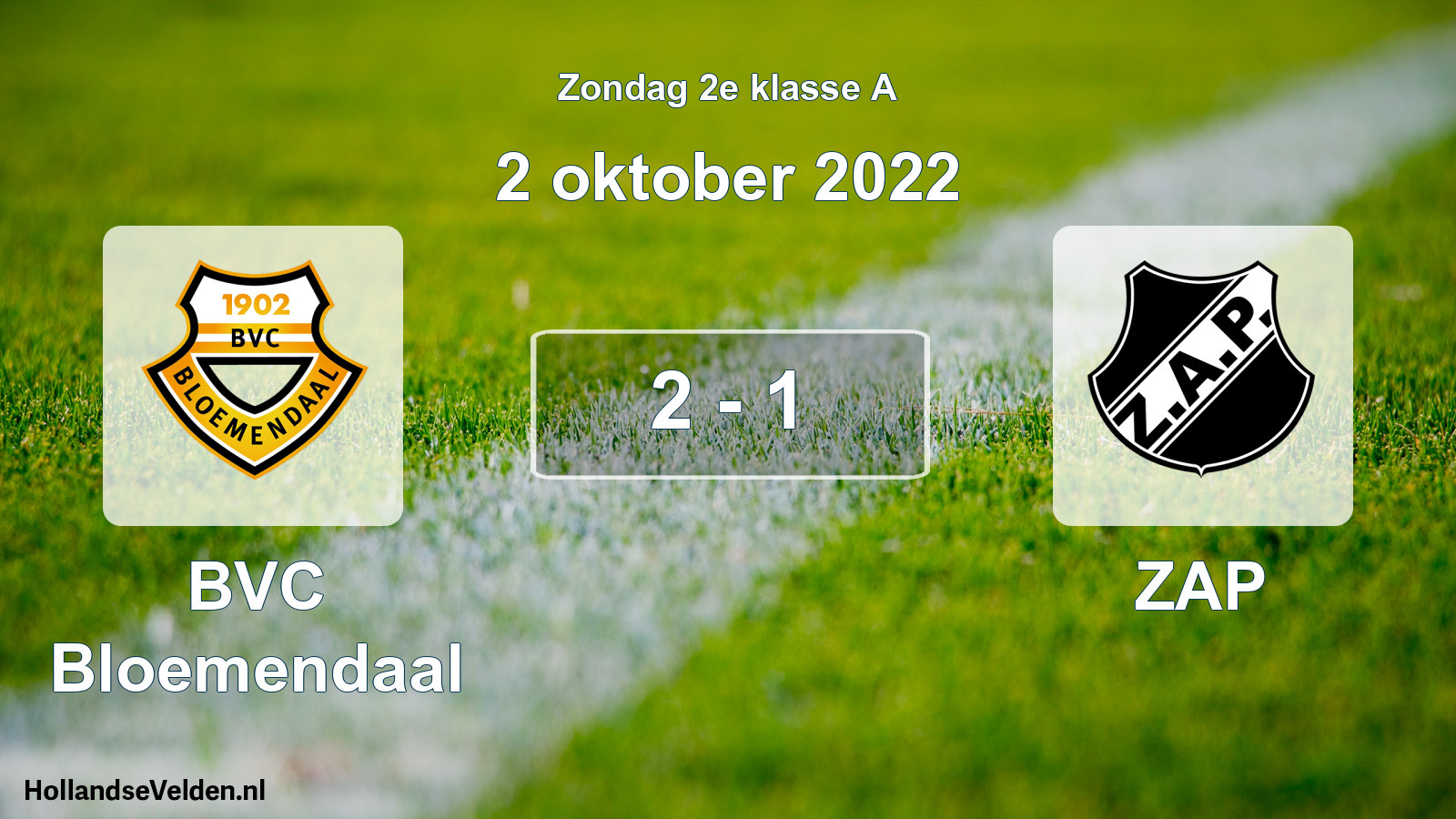 Total number of matches played: BVC Bloemendaal - ZAP 2 - 1 (2 October 2022)