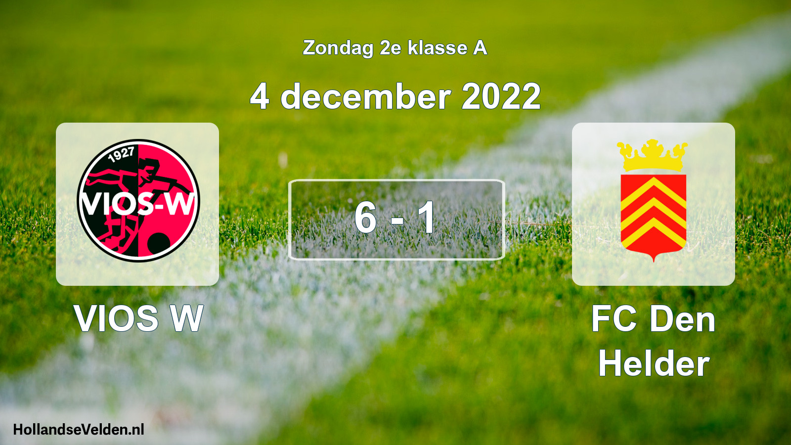 Total number of matches played: VIOS W - FC Den Helder 6 - 1 (4 December 2022)