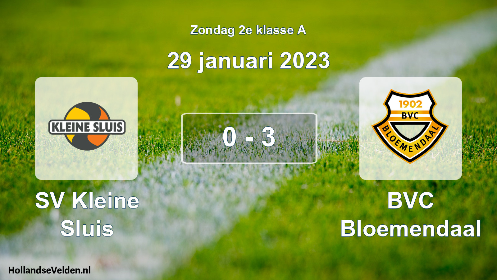 Total number of matches played: SV Kleine Sluis - BVC Bloemendaal 0 - 3 (29 January 2023)