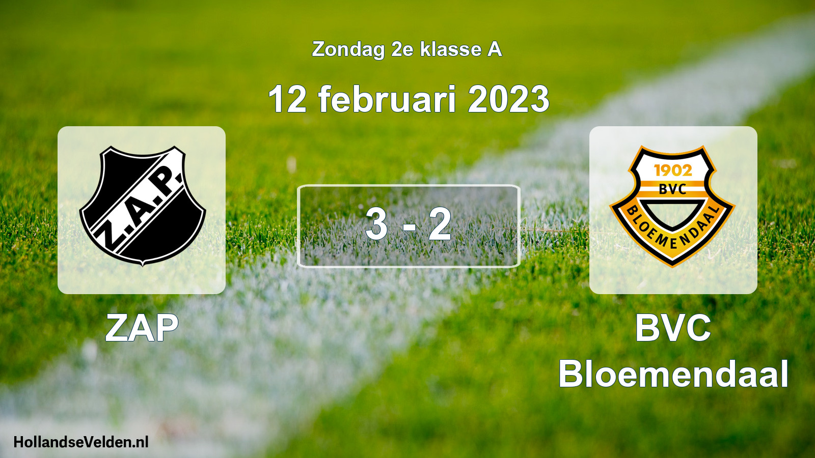Total number of matches played: ZAP - BVC Bloemendaal 3 - 2 (12 February 2023)