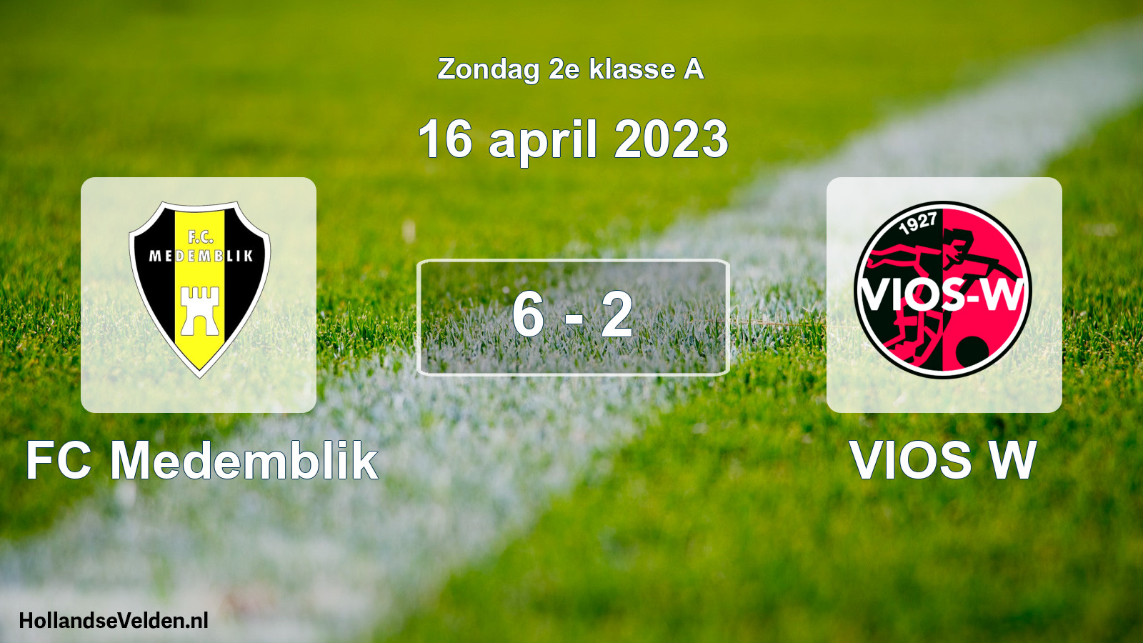 Total number of matches played: FC Medemblik - VIOS W 6 - 2 (16 April 2023)