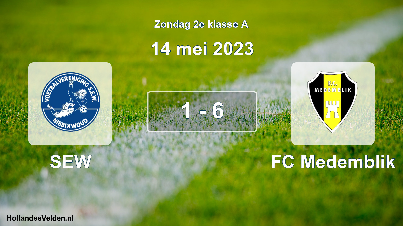 Total number of matches played: SEW - FC Medemblik 1 - 6 (14 May 2023)