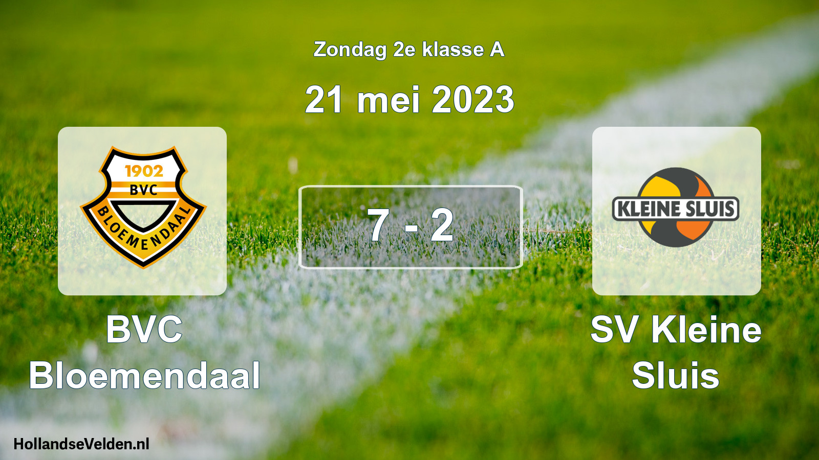 Total number of matches played: BVC Bloemendaal - SV Kleine Sluis 7 - 2 (21 May 2023)