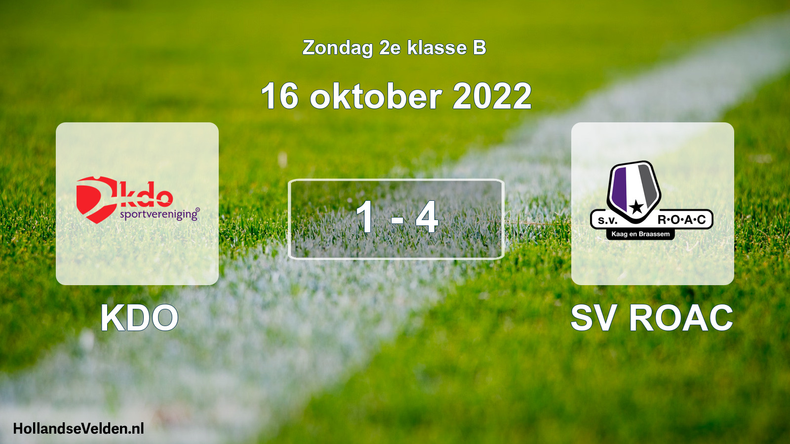 Total number of matches played: KDO - SV ROAC 1 - 4 (16 October 2022)