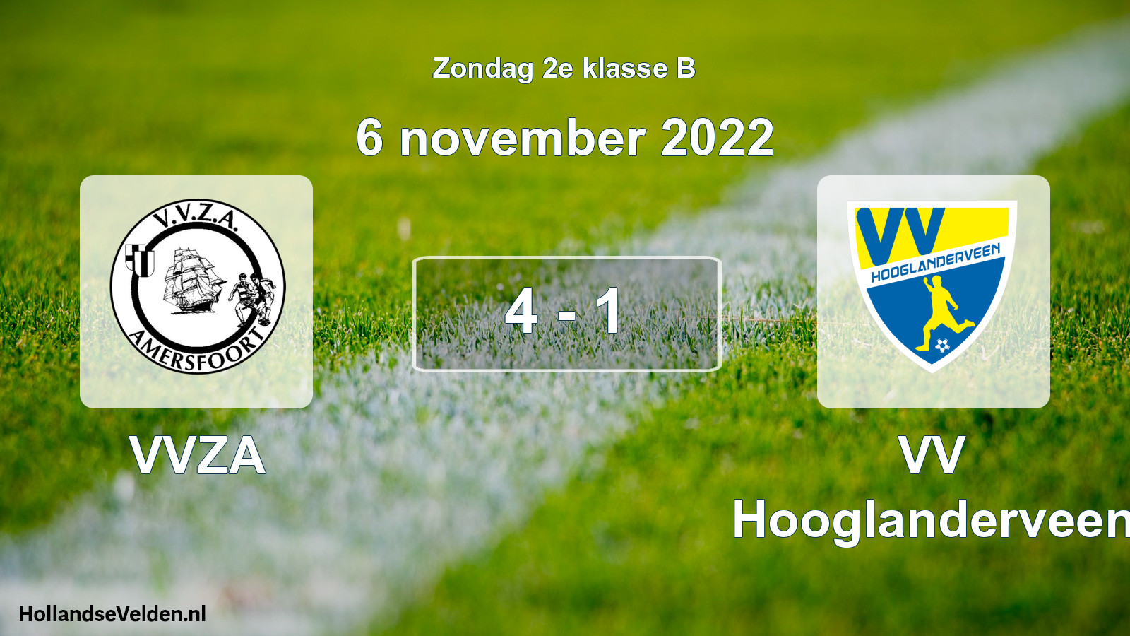 Total number of matches played: VVZA - VV Hooglanderveen 4 - 1 (6 November 2022)
