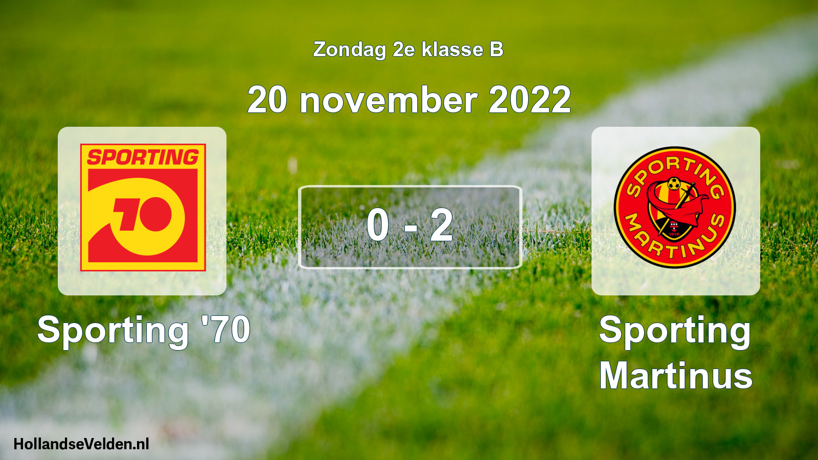 Total number of matches played: Sporting '70 - Sporting Martinus 0 - 2 (20 November 2022)