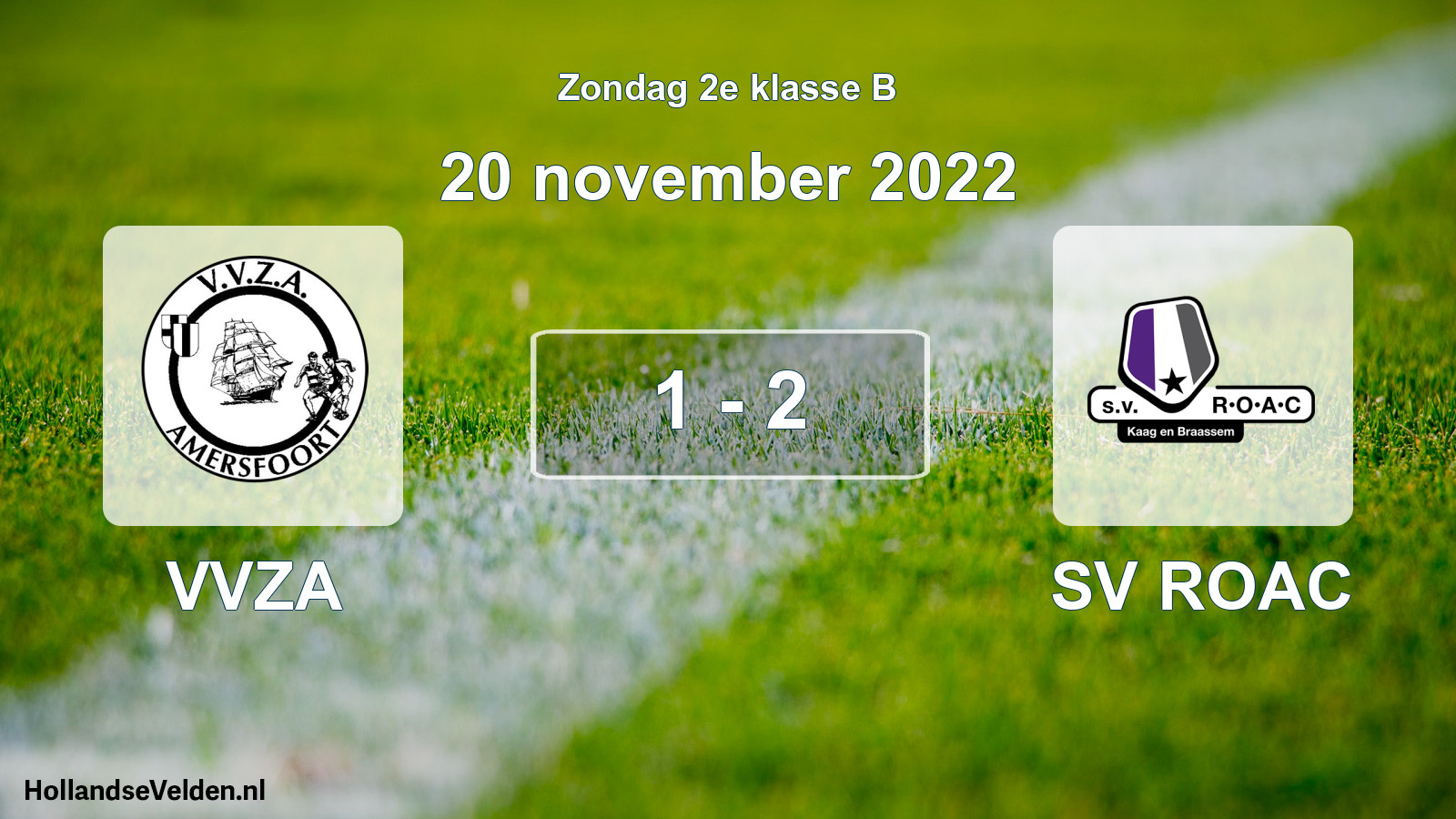Total number of matches played: VVZA - SV ROAC 1 - 2 (20 November 2022)