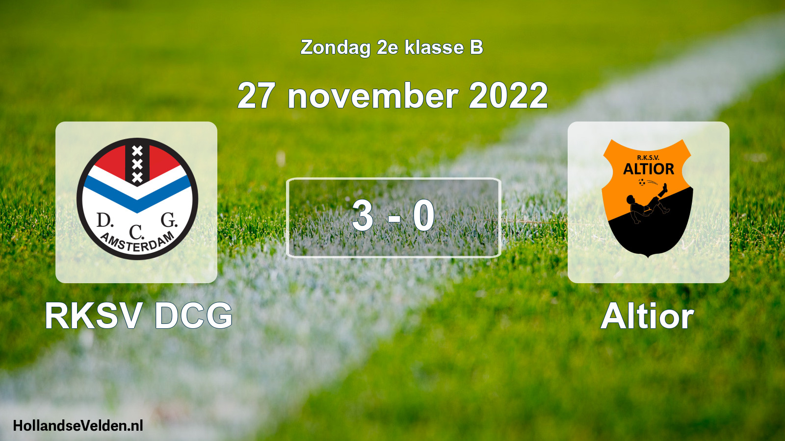Total number of matches played: RKSV DCG - Altior 3 - 0 (27 November 2022)