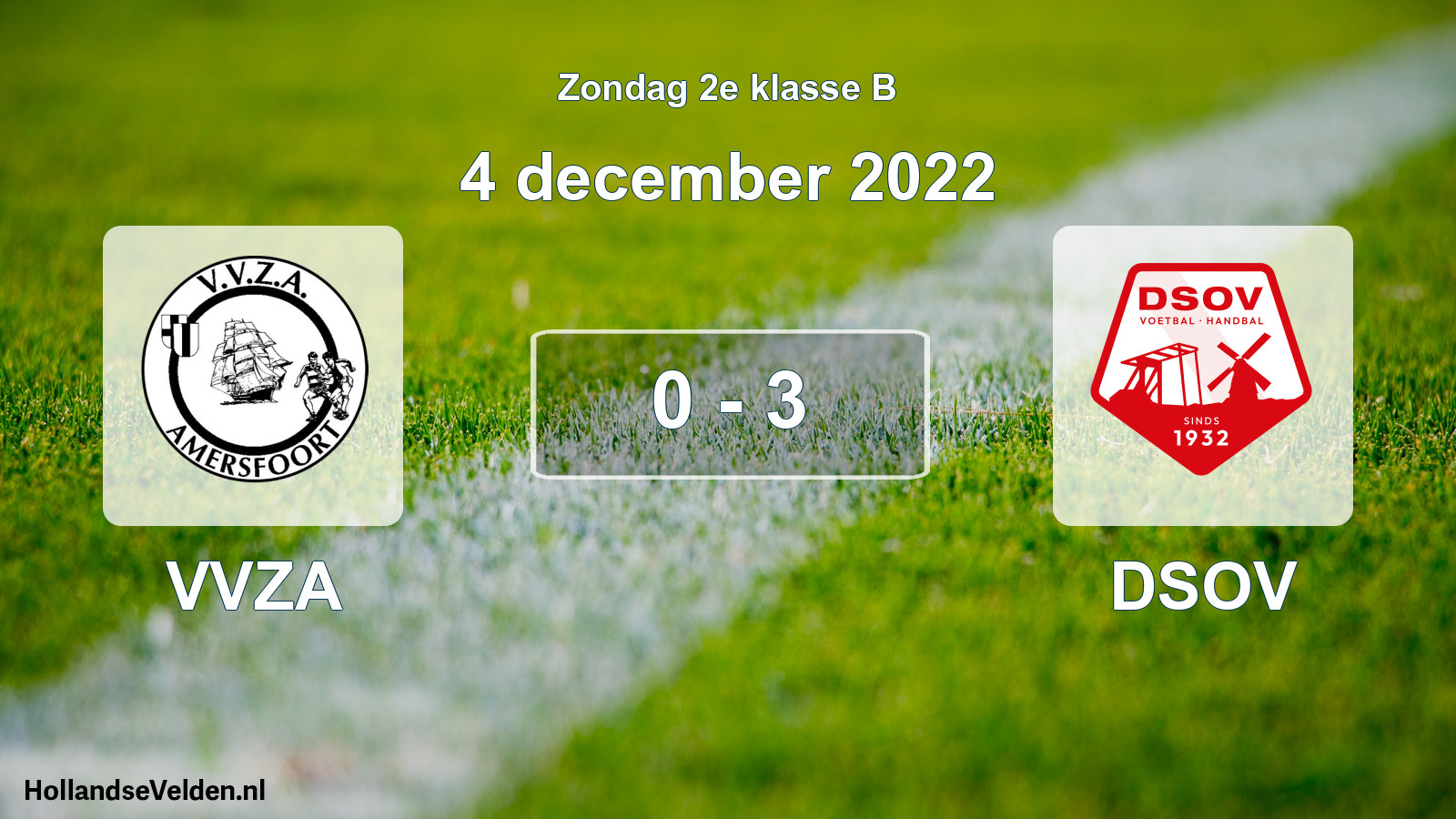 Total number of matches played: VVZA - DSOV 0 - 3 (4 December 2022)