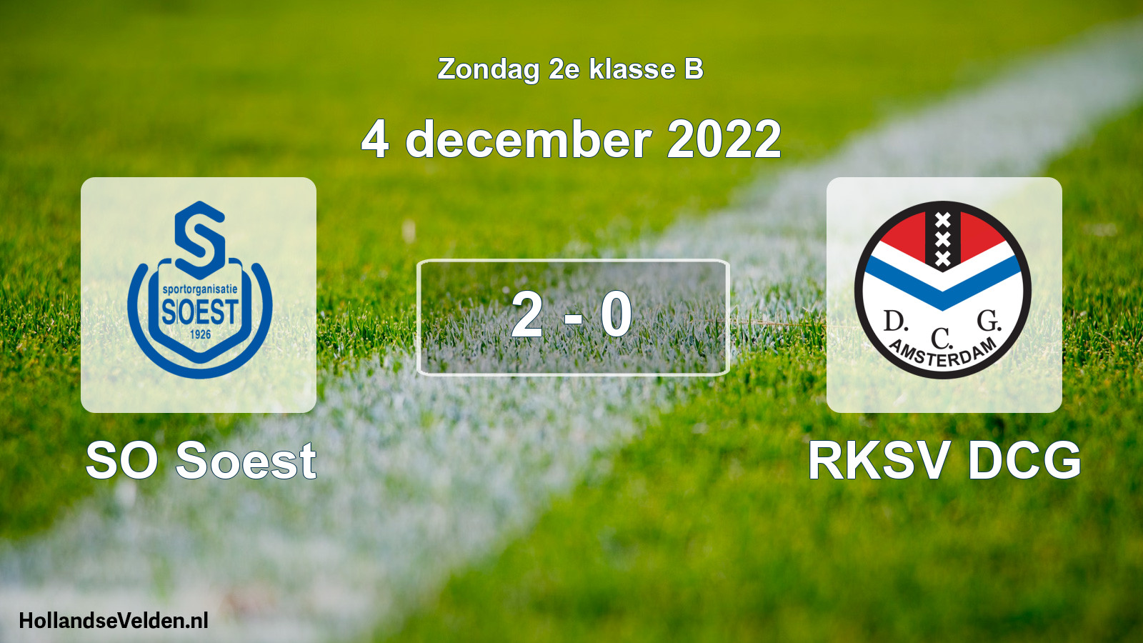Total number of matches played: SO Soest - RKSV DCG 2 - 0 (4 December 2022)