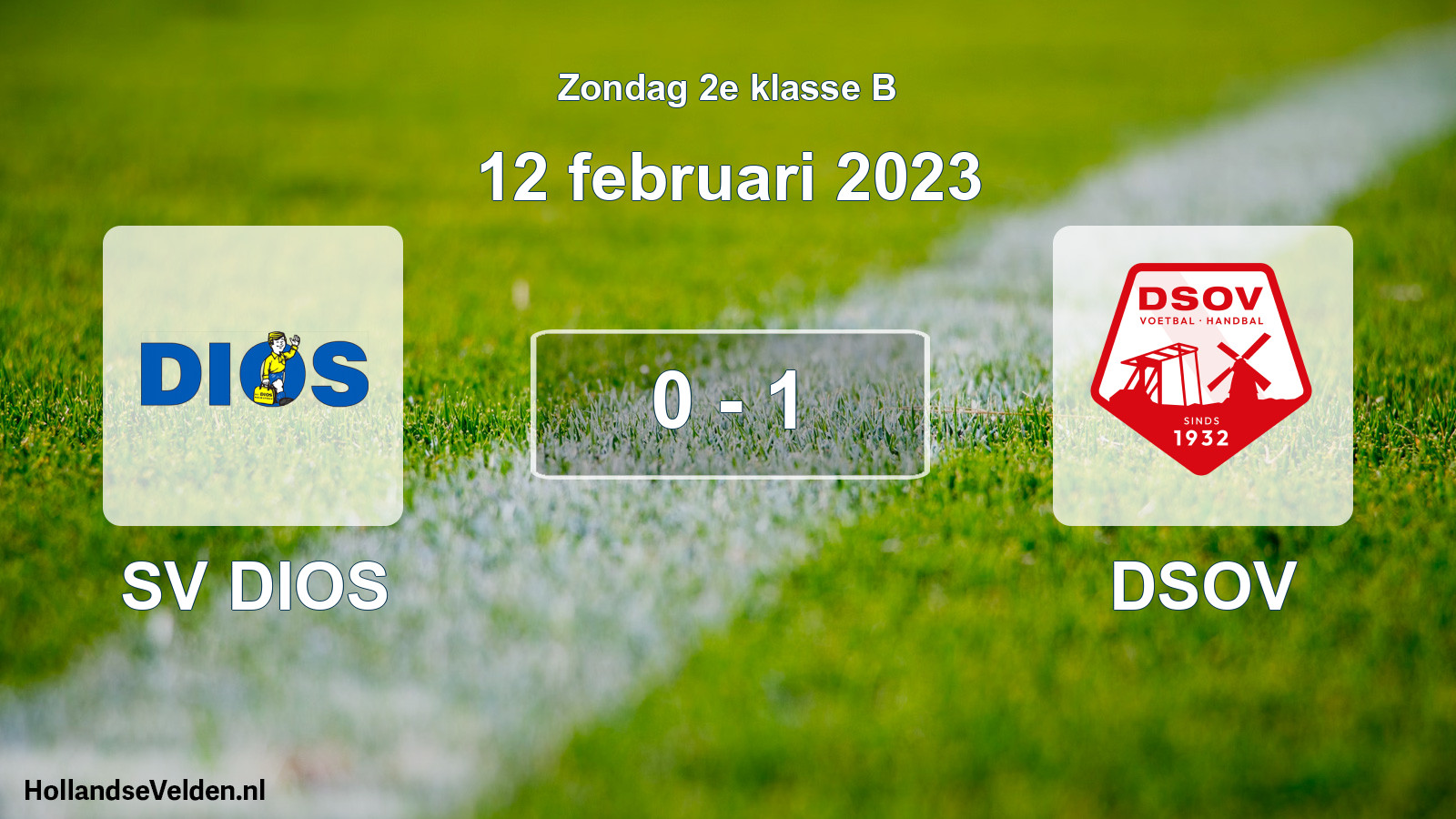 Total number of matches played: SV DIOS - DSOV 0 - 1 (12 February 2023)