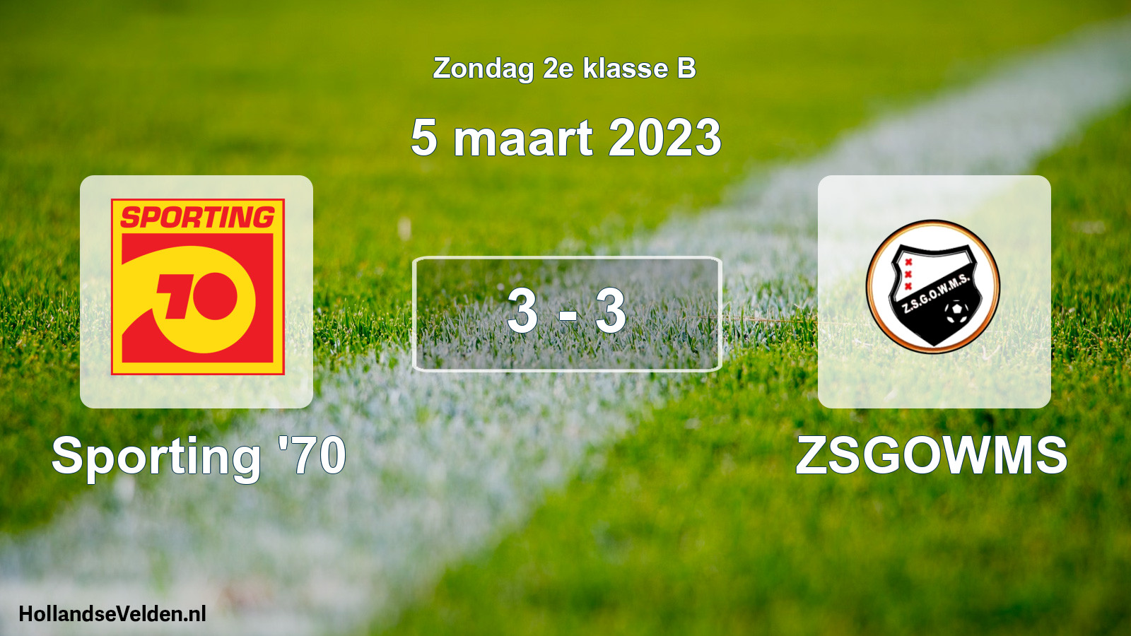 Total number of matches played: Sporting '70 - ZSGOWMS 3 - 3 (5 March 2023)