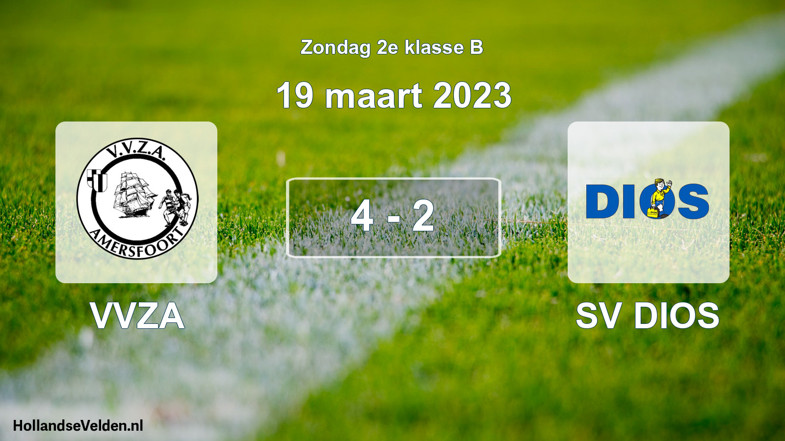 Total number of matches played: VVZA - SV DIOS 4 - 2 (19 March 2023)
