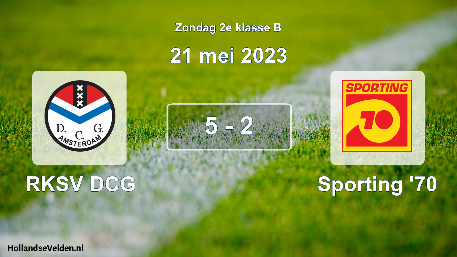 Total number of matches played: RKSV DCG - Sporting '70 5 - 2 (21 May 2023)