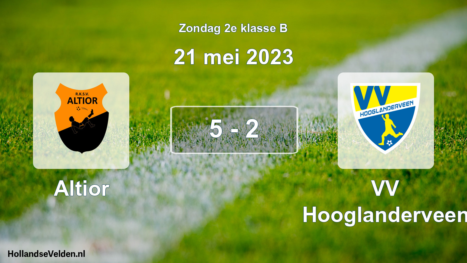 Total number of matches played: Altior - VV Hooglanderveen 5 - 2 (21 May 2023)