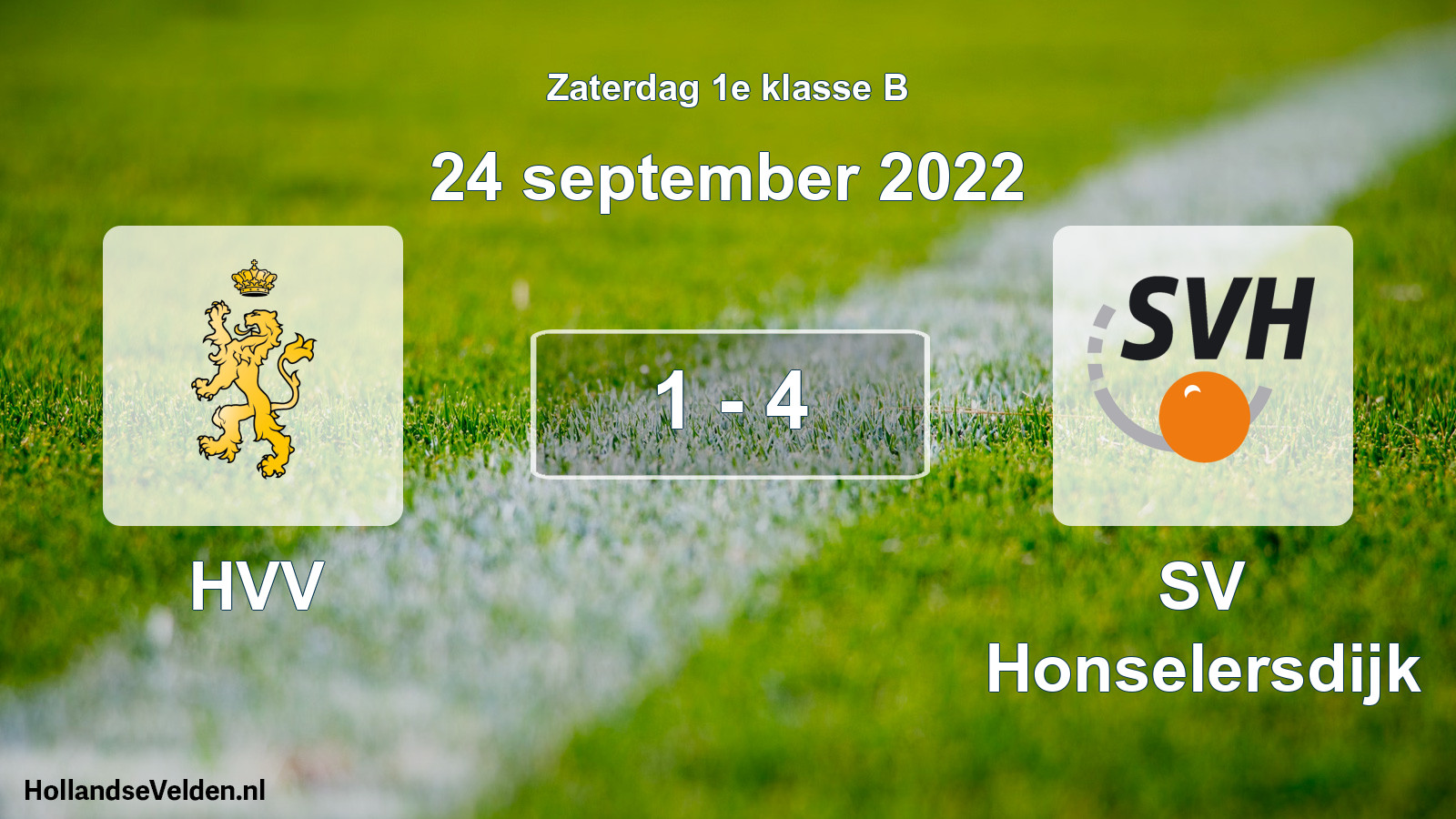 Total number of matches played: HVV - SV Honselersdijk 1 - 4 (24 September 2022)