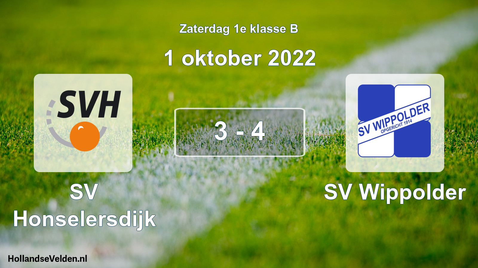 Total number of matches played: SV Honselersdijk - SV Wippolder 3 - 4 (1 October 2022)