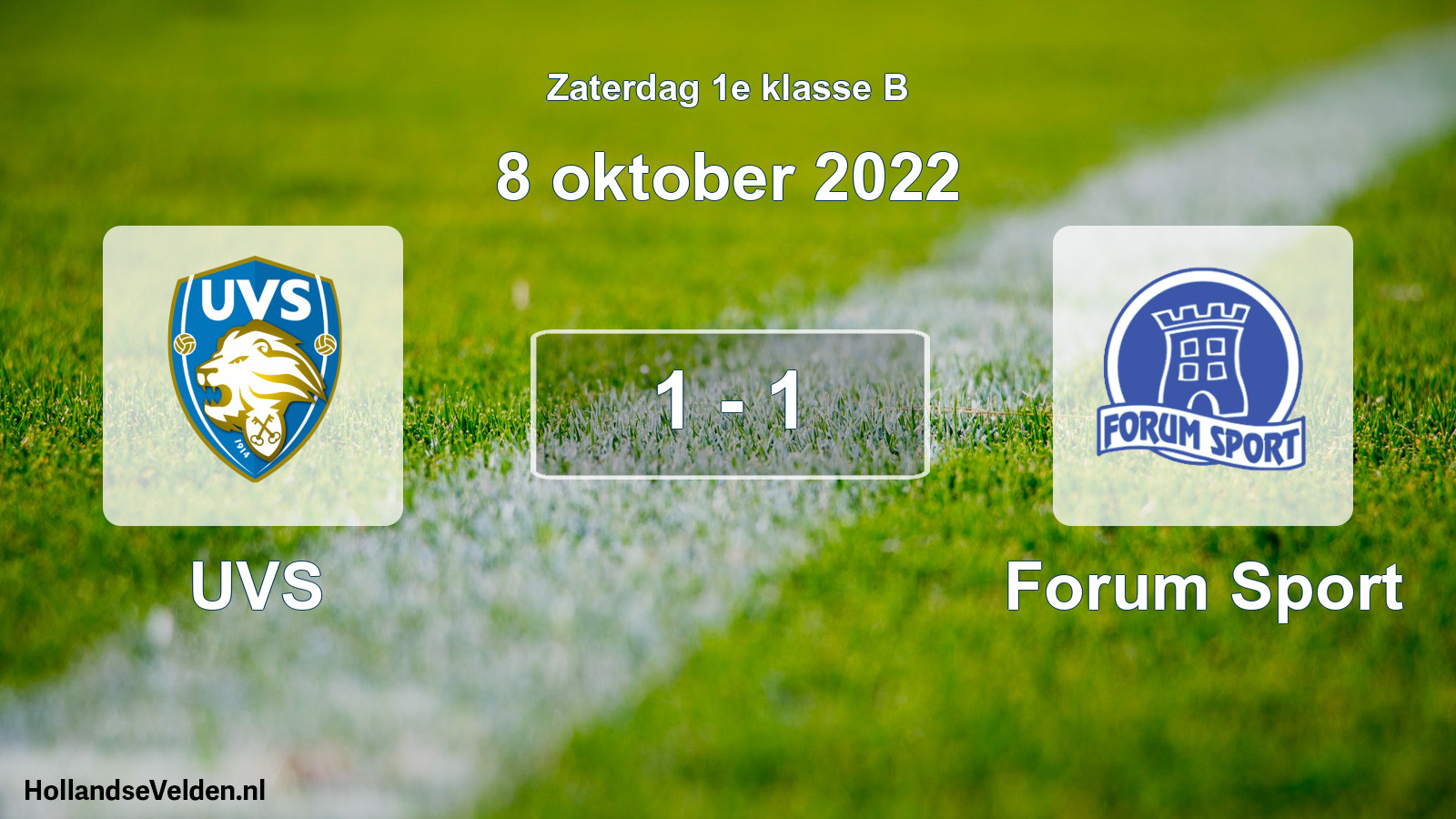 Total number of matches played: UVS - Forum Sport 1 - 1 (8 October 2022)