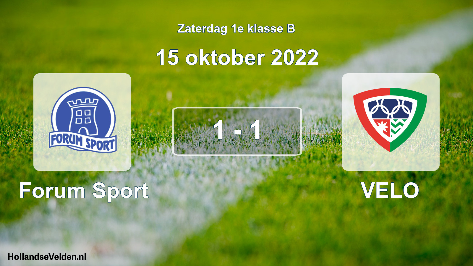 Total number of matches played: Forum Sport - VELO 1 - 1 (15 October 2022)